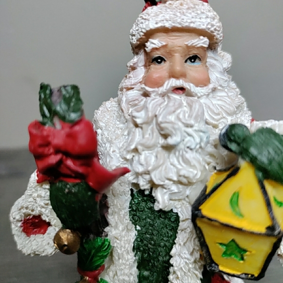 Ks collection white/gold-red/green resin Santa figurine Christmas 5' lot 2 - Picture 8 of 15